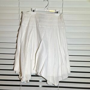Byer California Cream Asymmetrical Mini Skirt